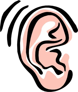 Abstract Human Ear Illustration PNG Image