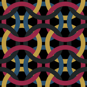 Abstract Interlocking Rings Pattern PNG image with transparent background