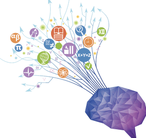 Abstract Knowledge Explosion PNG with transparent background