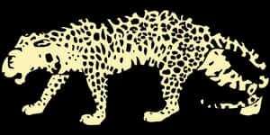 Abstract Leopard Silhouette Art PNG image with transparent background