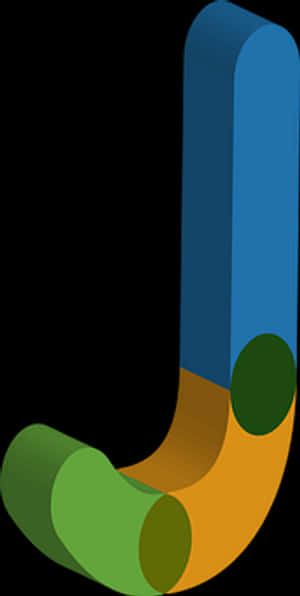 Abstract Letter J Design PNG image with transparent background