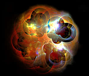 Abstract Light Fractal Art PNG image with transparent background