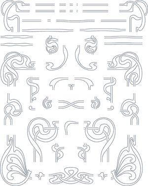 Art Nouveau Line Border, HD Png Download PNG with transparent background