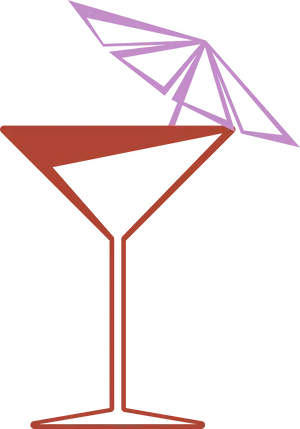 Abstract Martini Glass Art PNG Image