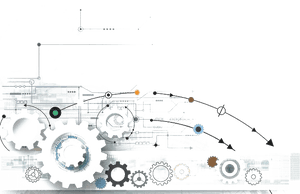 Abstract Mechanical Blueprint PNG image with transparent background