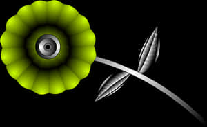 Abstract Mechanical Flower Art PNG with transparent background