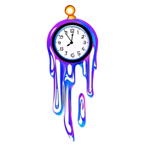 Abstract Melting Clock Design Png 18 PNG Image