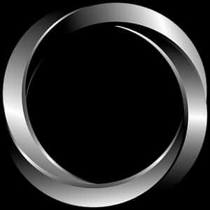 Abstract Metallic Ring Illustration PNG image with transparent background