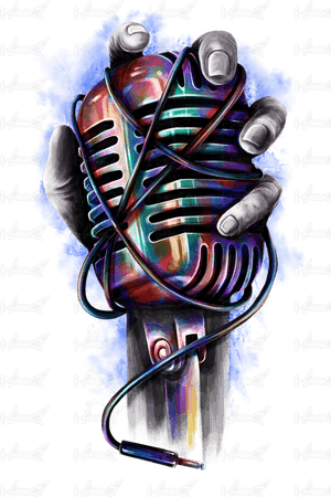 Microphone Man Shirts , Png Download - Art Music T Shirt Design, Transparent Png PNG image with transparent background