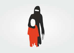 Abstract Mother Child Bond PNG image with transparent background