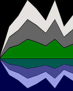 Abstract Mountain Reflections PNG image with transparent background