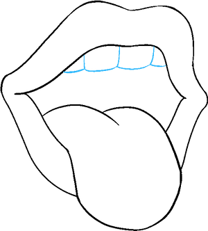 How To Draw Mouth And Tongue - Tongue Sticking Out Drawing, HD Png Download PNG image with transparent background