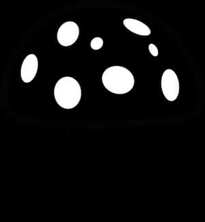 Abstract Mushroom Silhouette PNG with transparent background