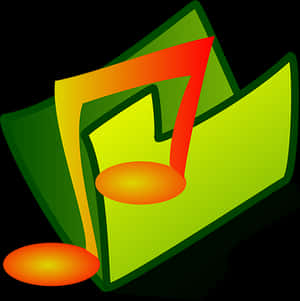 Abstract Music Note Icon PNG with transparent background