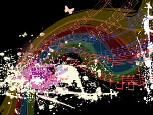 Abstract Musical Explosion Vector PNG image with transparent background