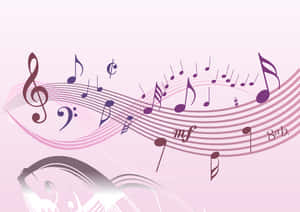 Abstract Musical Notes Background PNG image with transparent background