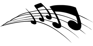 Abstract Musical Notes Design PNG Image