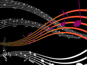 Abstract Musical Notes Vector PNG image with transparent background