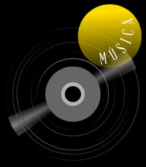 Abstract Musical Vinyl Design PNG image with transparent background