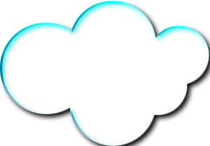 Abstract Neon Cloud Shape PNG Image