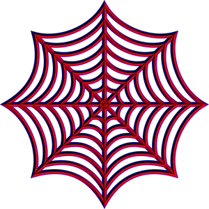 Abstract Neon Spider Web PNG Image