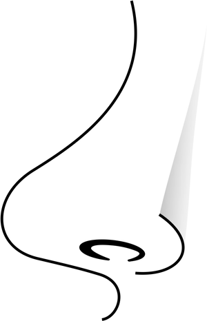 Abstract Nose Profile Silhouette PNG Image