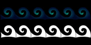 Abstract Ocean Waves Art PNG with transparent background