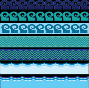 Abstract Ocean Waves Patterns PNG