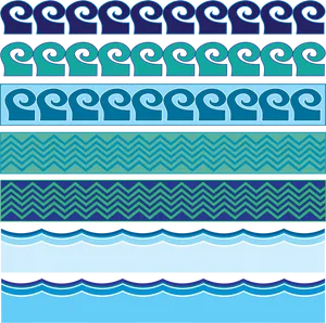 Abstract Ocean Waves Patterns PNG Image