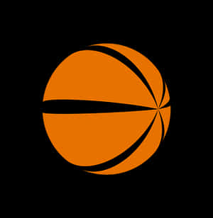 Abstract Orange Basketball Graphic PNG image with transparent background