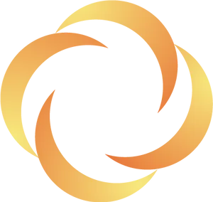 Abstract Orange Circle Logo PNG Image