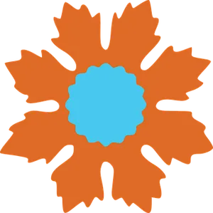 Abstract Orange Flower Illustration PNG Image