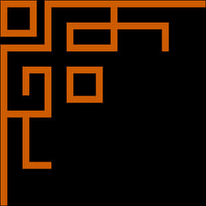Abstract Orange Geometric Border PNG