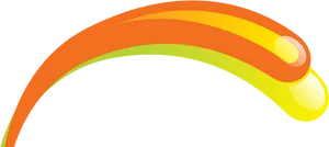 Abstract Orange Green Swoosh Graphic PNG Image