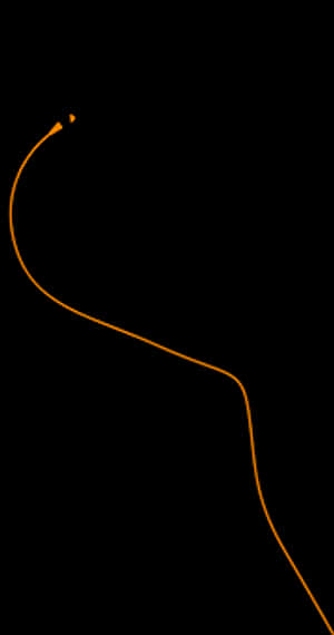 Abstract Orange Line Art PNG with transparent background