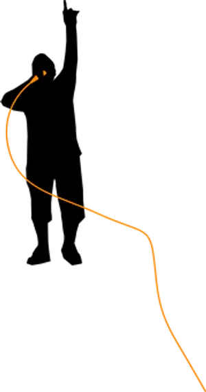 Abstract Orange Line Art PNG Image