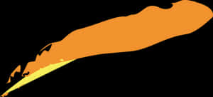 Abstract Orange Splash Art PNG image with transparent background