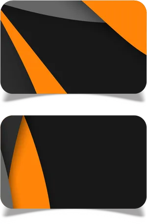 Abstract Orangeand Black Card Design PNG Image