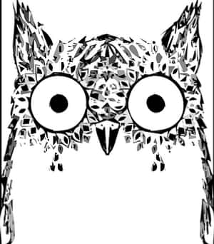 Abstract Owl Artwork PNG image with transparent background