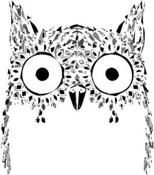 Abstract Owl Artwork PNG Image