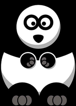 Abstract Panda Illustration PNG image with transparent background