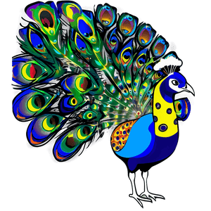 Abstract Peacock Art PNG num PNG image with transparent background
