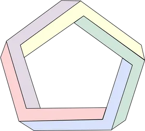 Abstract Pentagon Illusion PNG Image