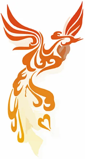 Abstract Phoenix Artwork PNG Image