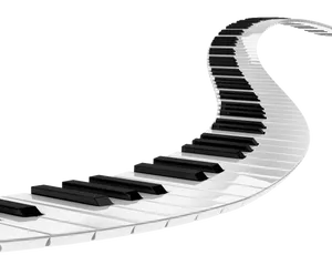 Abstract Piano Keyboard Curve PNG Image