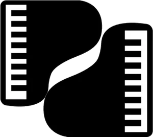 Abstract Piano Keyboard Design PNG Image