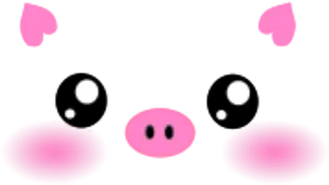 Abstract Pig Face Illustration PNG Image