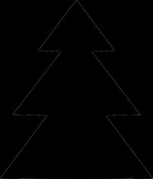 Abstract Pine Tree Outline PNG