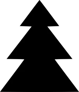 Abstract Pine Tree Outline PNG Image