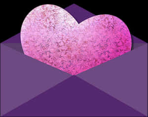 Abstract Pink Crystal Heart PNG image with transparent background